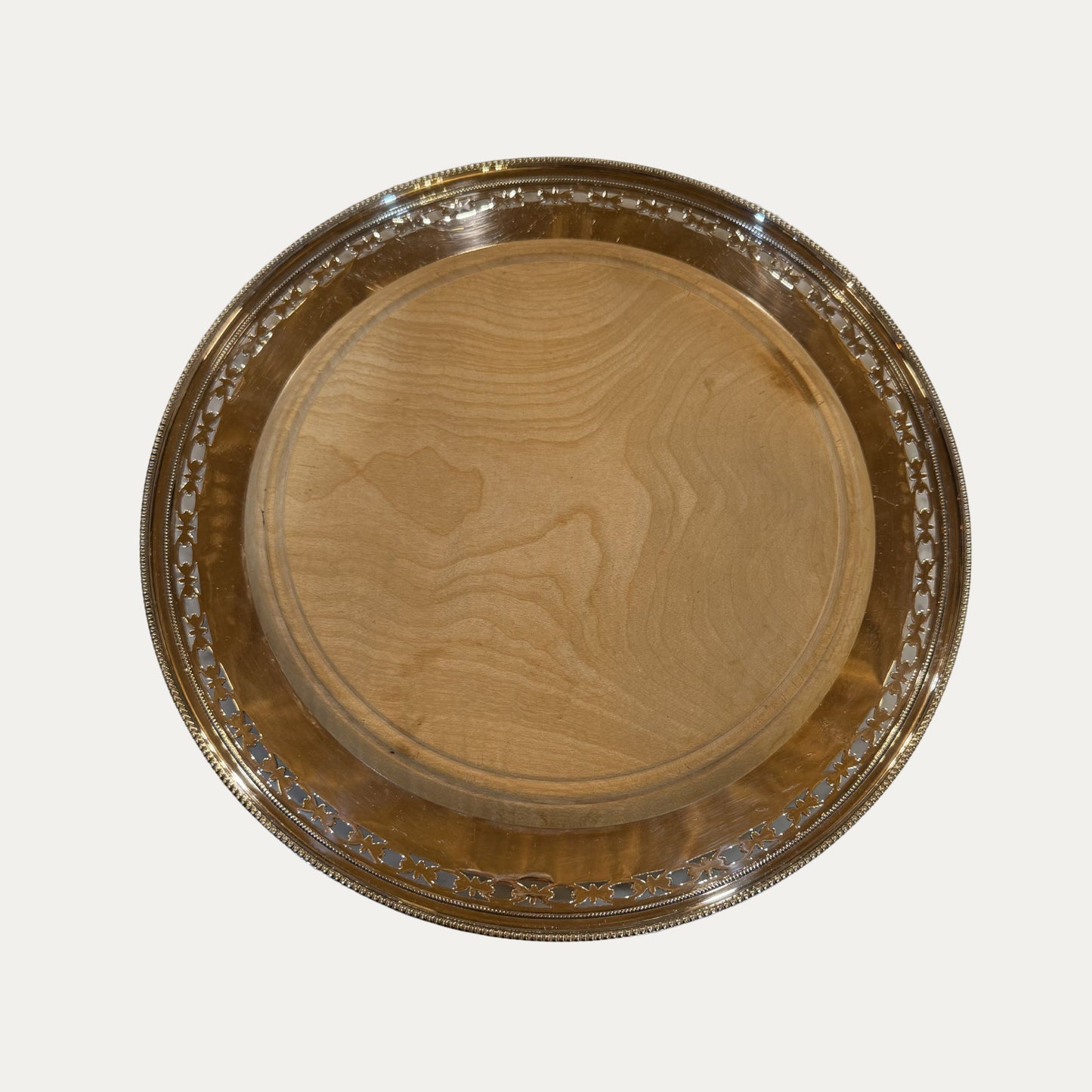 English Silver Bread Board and Cheese Server