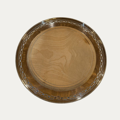 English Silver Bread Board and Cheese Server