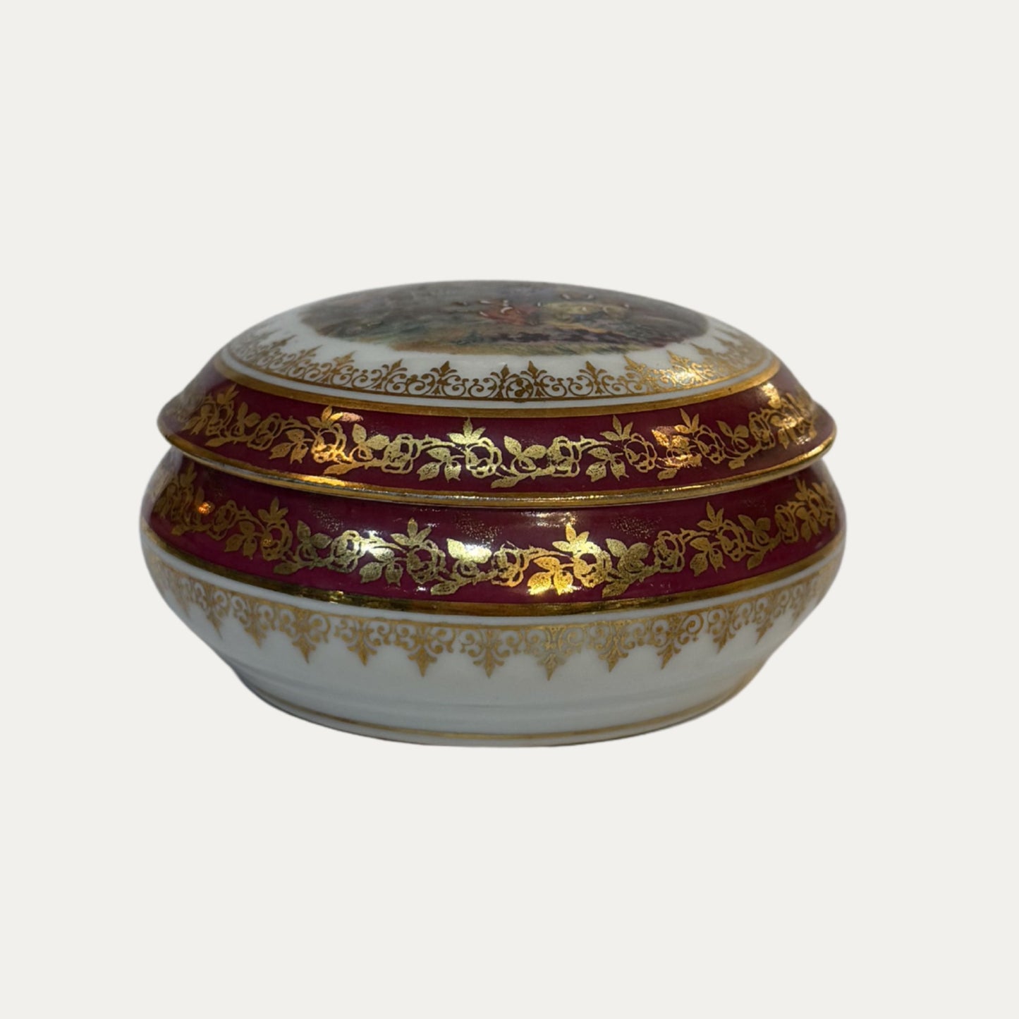 Vintage Limoges Hand Painted Porcelain Trinket Box
