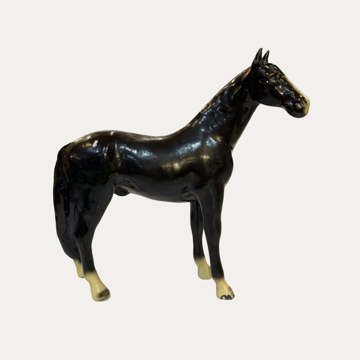 Vintage Beswick (England) Black Hackney Horse