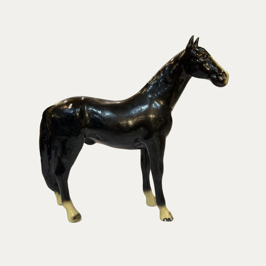 Vintage Beswick (England) Black Hackney Horse