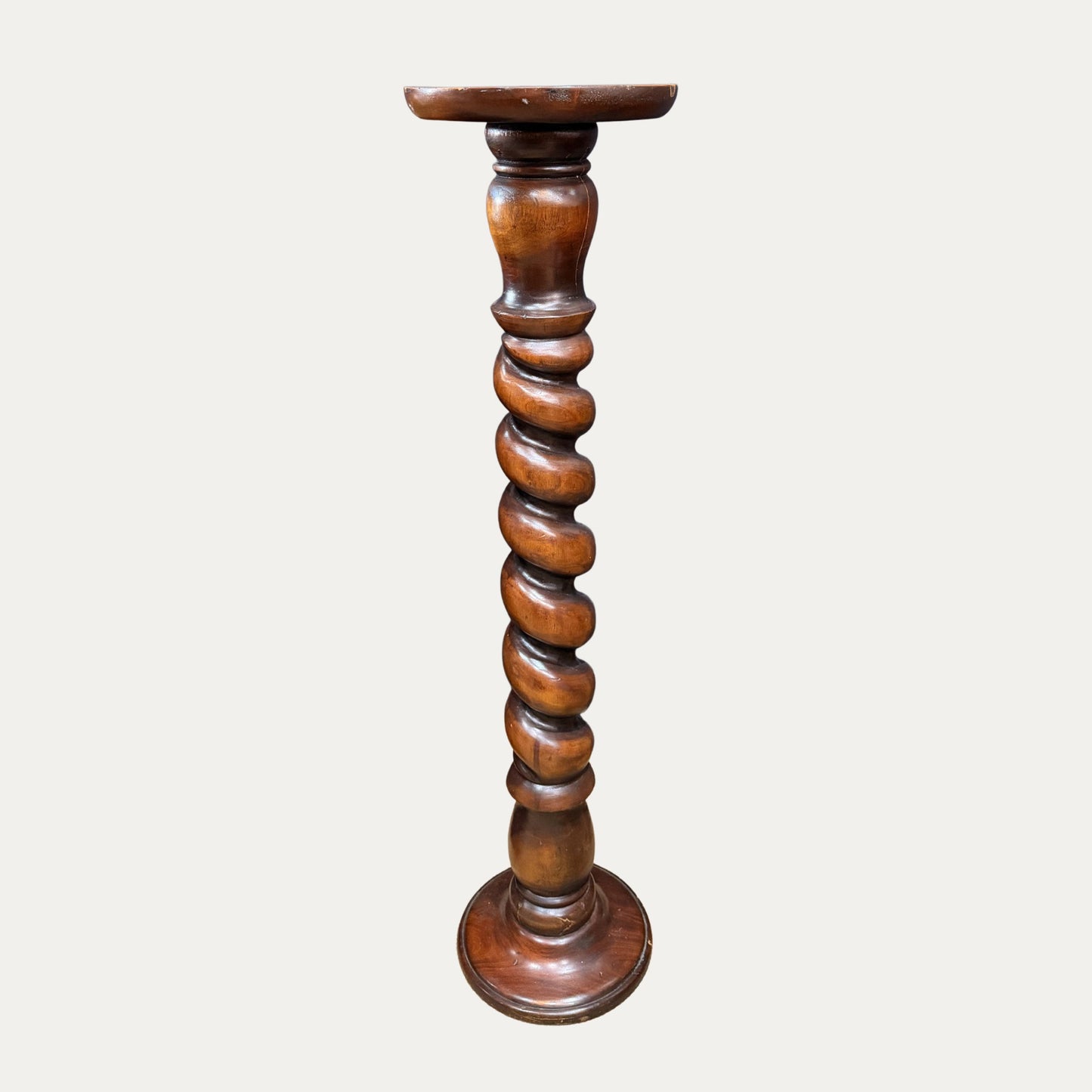 19th Century Antique Twist Mahogany Plant Stand