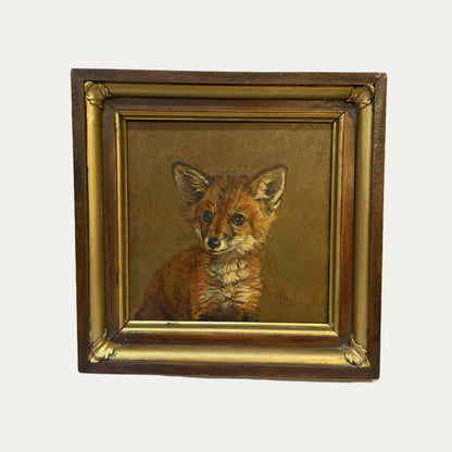 Darling Fox Painting with Custom Frame by Artist Anthony Barham