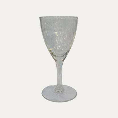 Antique Etched Port/Sherry Glass