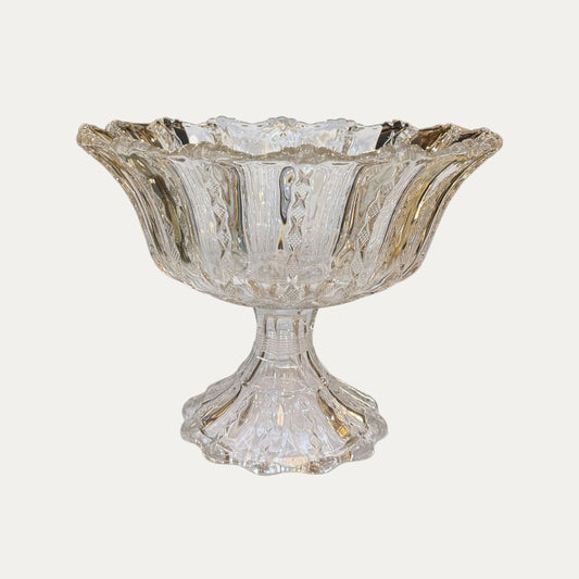 Vintage Glass Punch Bowl