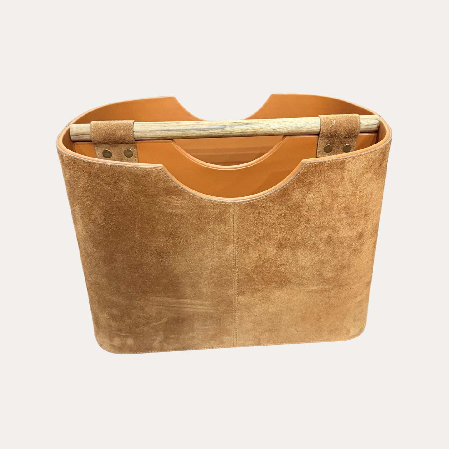 Suede Magazine Holder