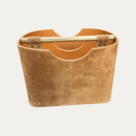 Suede Magazine Holder