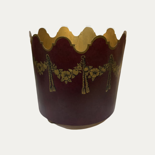 Vintage Toile Cache Pot