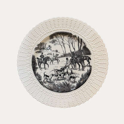 Antique 19th Century Hunt Scene Plate