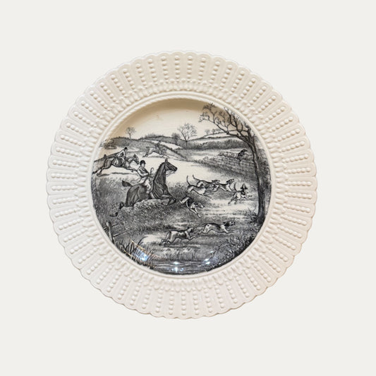 Antique 19th Century Hunt Scene Plate