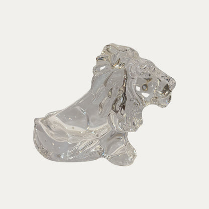 Vintage Crystal Lion Ashtray