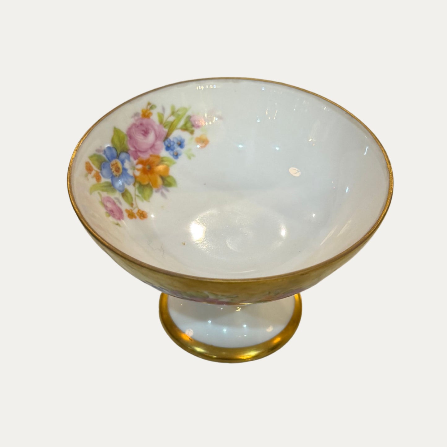 19th Century French Sorbet/Dessert Floral Porcelain Serving Bowls Set of Eight (8)