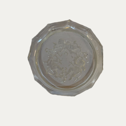 Henrich Hoffman Intaglio Glass Cupid Pin Dish