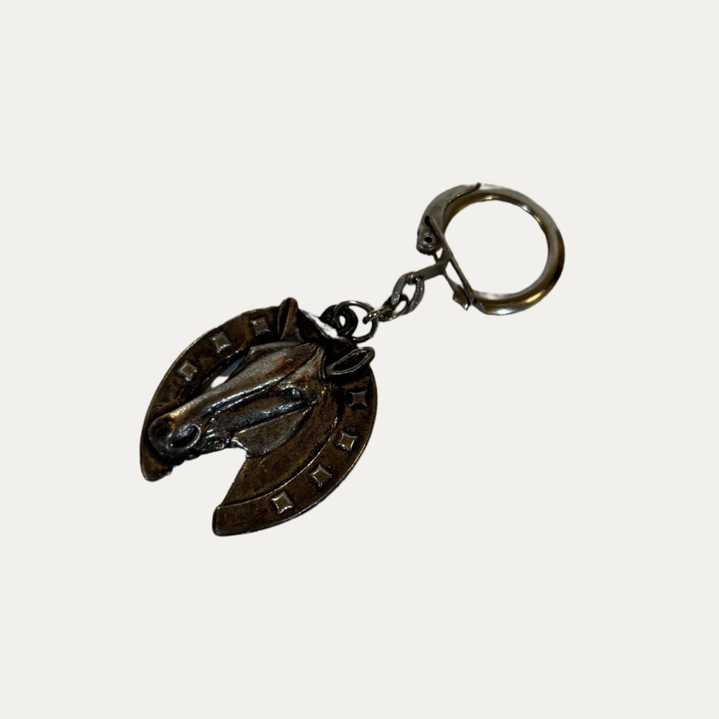 Vintage Lucky 13 Horse Keychain