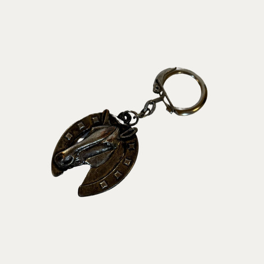 Vintage Lucky 13 Horse Keychain