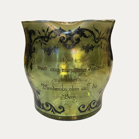 19th Century Fritz Heckert Uranium Glass Art Nouveau Era