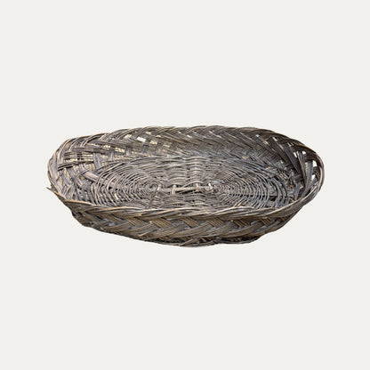 Antique 19th Century Medium Wicker Tray Serving Basket