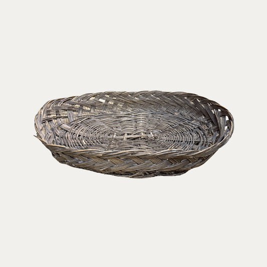 Antique 19th Century Medium Wicker Tray Serving Basket