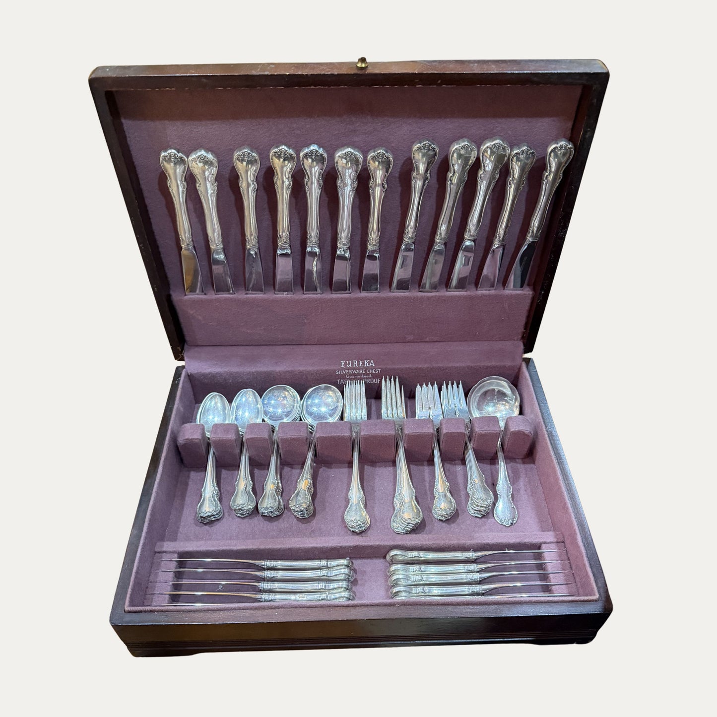 Vintage Towle Sterling Silver Flatware Set French Provincial Pattern Complete Set of Twelve (12)