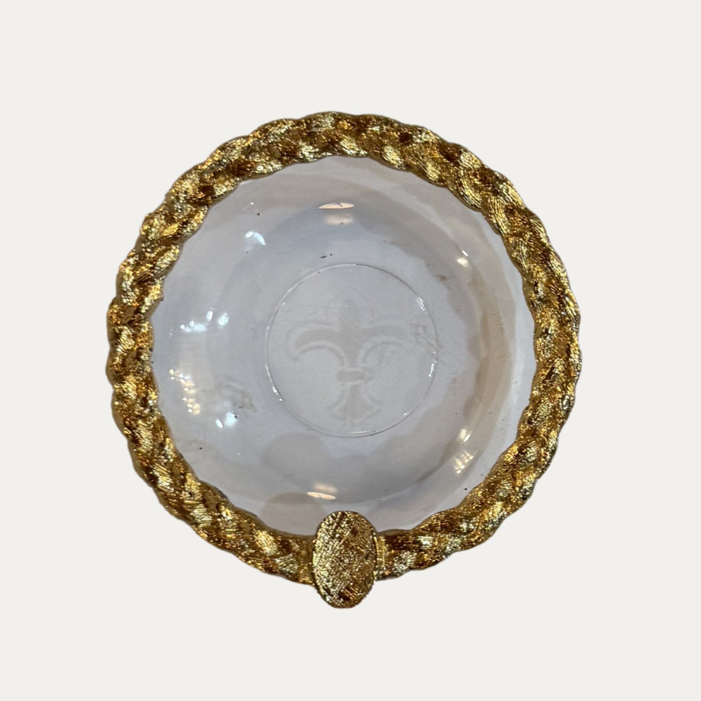 Vintage Gold Fleur De Lis 1950's Ash Tray