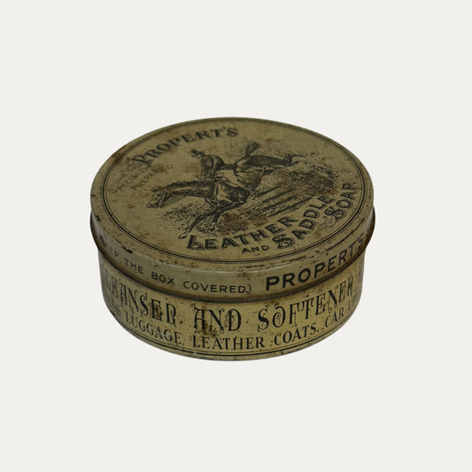 Vintage Leather Saddle Soap Dish