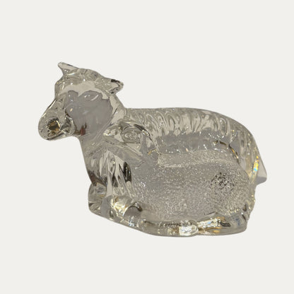 Vintage Glass Sheep with Baby