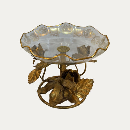 Vintage 1950's Italian Gilded Centerpiece Dish