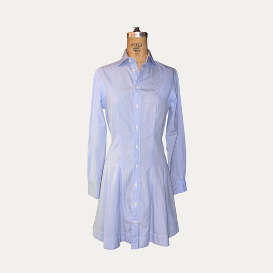 Polo Ralph Lauren Blue Cotton Dress (Size M)