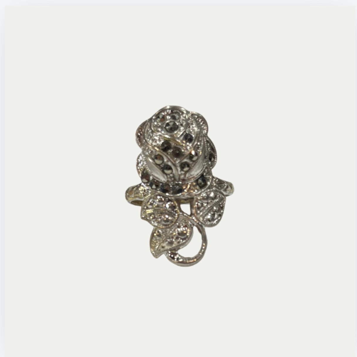 Vintage Sterling Silver Rose Ring