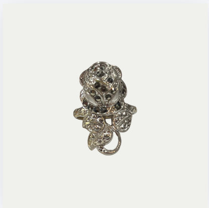 Vintage Sterling Silver Rose Ring