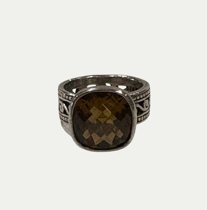 Vintage Sterling Silver And Topaz Ring