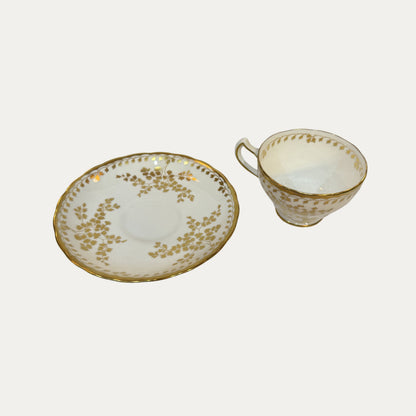 Antique 19th Century Gold Patterned Demitasse Cups Set of Six (6) Royal Chelsea
