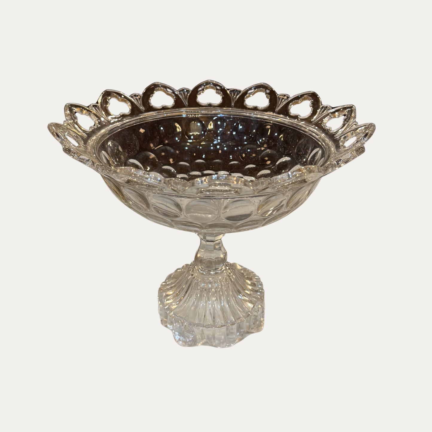 Orion Thumbprint Compote by Canton Glass Co.