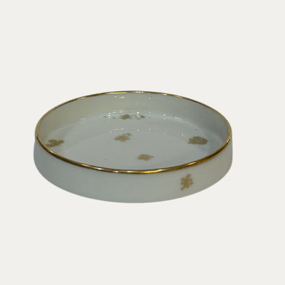 French Porcelain Gold Bug Trinket Dish