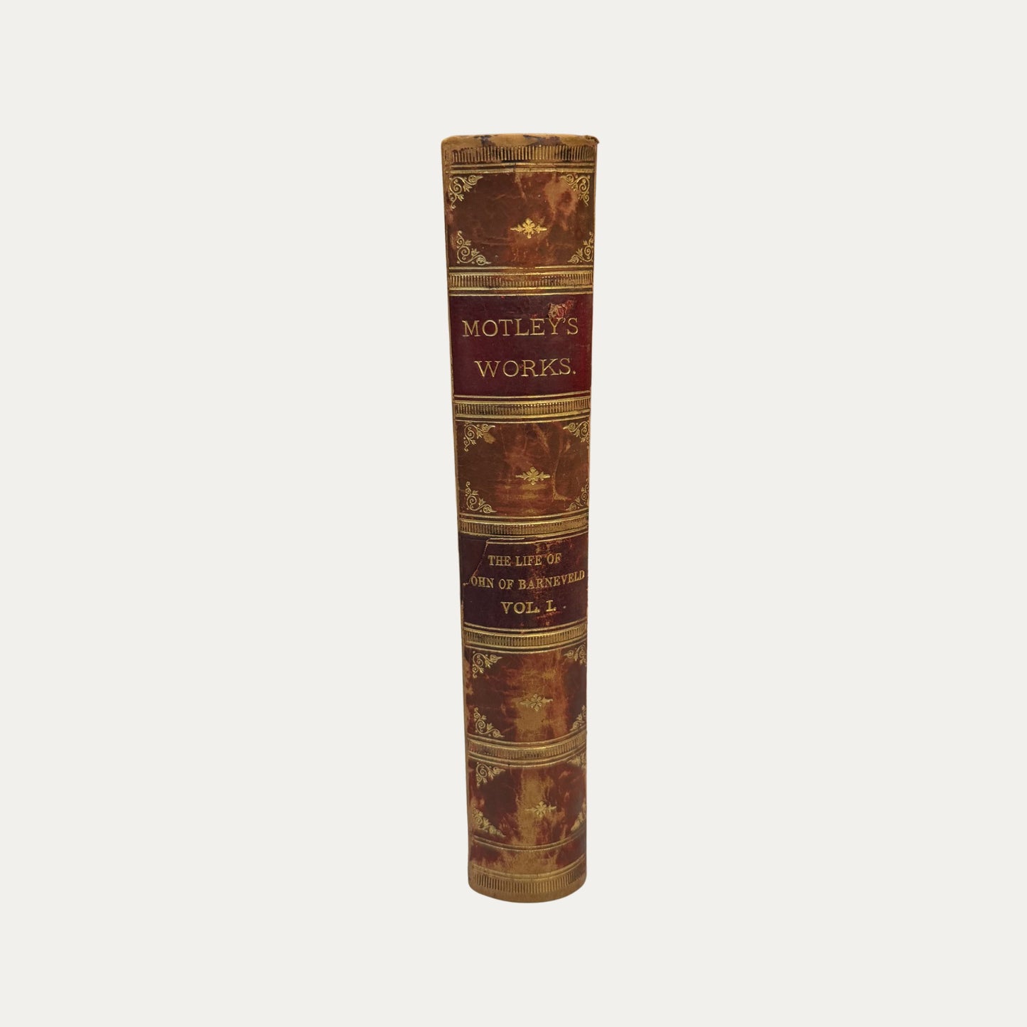 Antique Leather and Marble Book Motleys Works (vol 1)