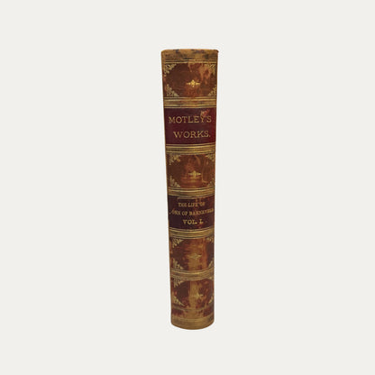 Antique Leather and Marble Book Motleys Works (vol 1)