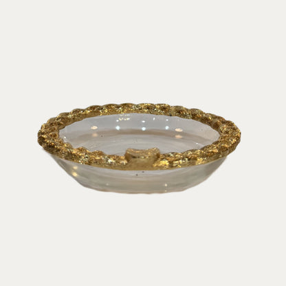 Vintage Gold Fleur De Lis 1950's Ash Tray