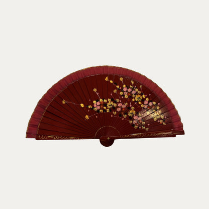 Antique 1920s Chinoiserie Laquer Fan