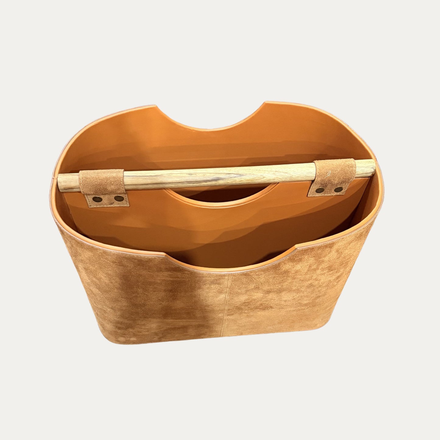 Suede Magazine Holder