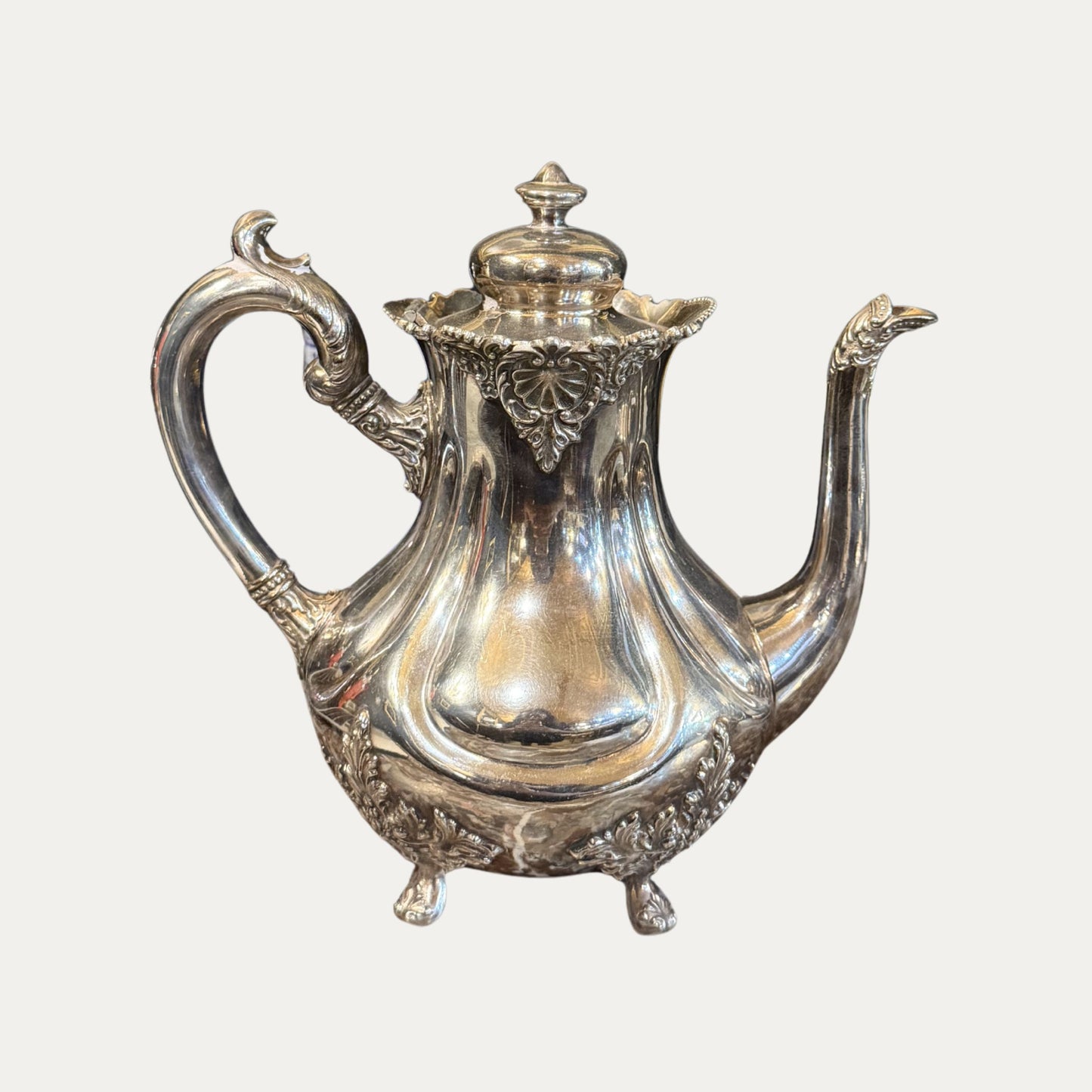 Vintage Silver Plated Coffee Pot and Sugar Pot