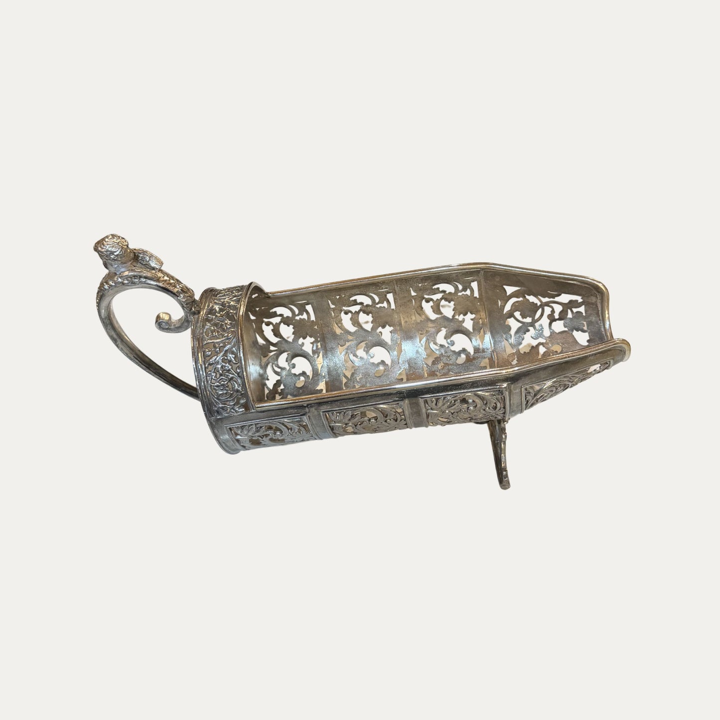 French 19th Century Silver Wine Cradle
