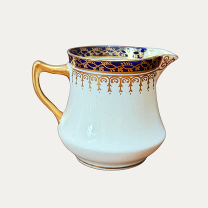 Antique Blue and Gold English Dessert Set from 1910
