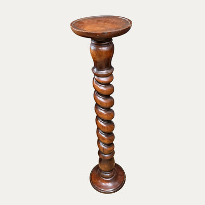 19th Century Antique Twist Mahogany Plant Stand