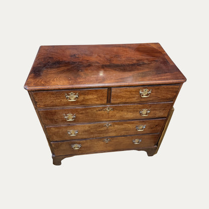 Antique Early 18th Century Mahogany and Oak Chest