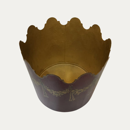 Vintage Toile Cache Pot