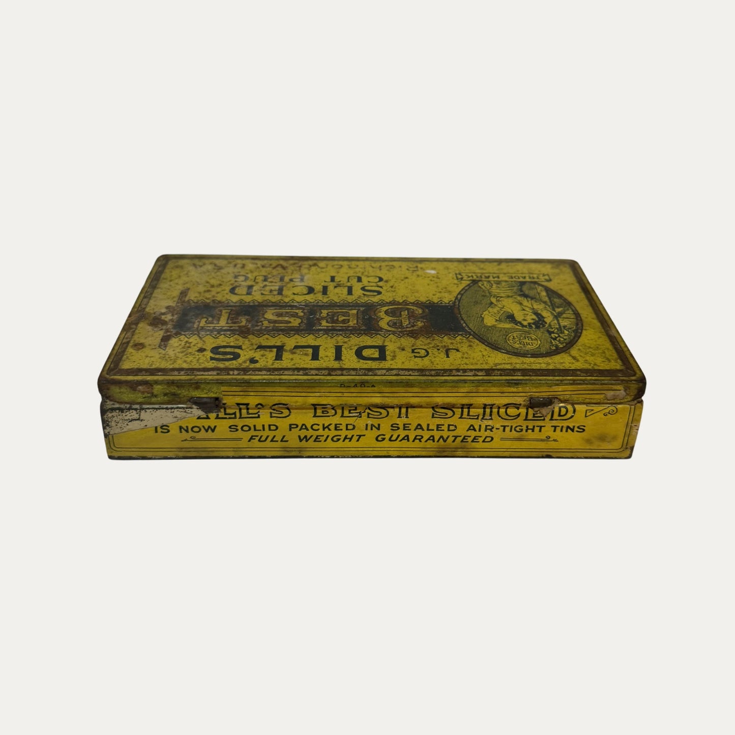 JG Dill's Best Slicer Cut Plug Tobacco Tin 1910