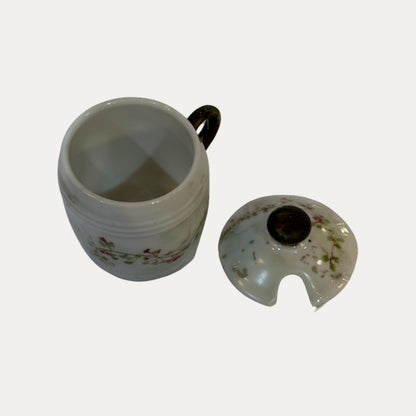 Antique Hand Painted Mustard Pot