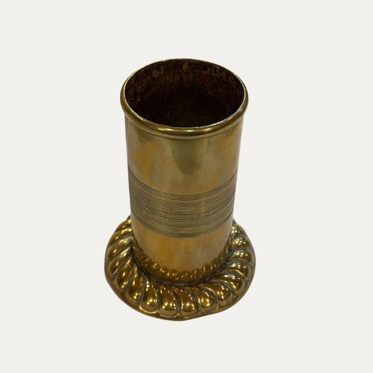 English Brass Victorian Spill Pocket