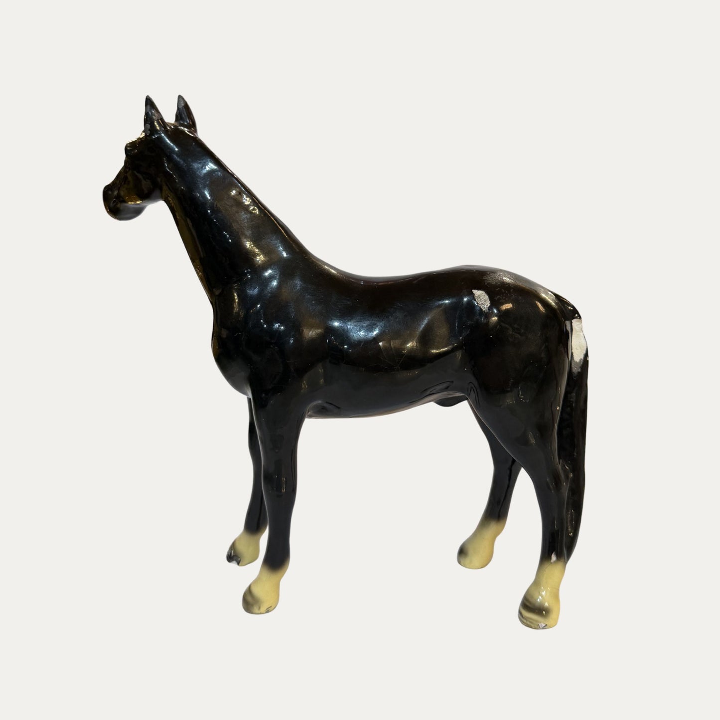 Vintage Beswick (England) Black Hackney Horse