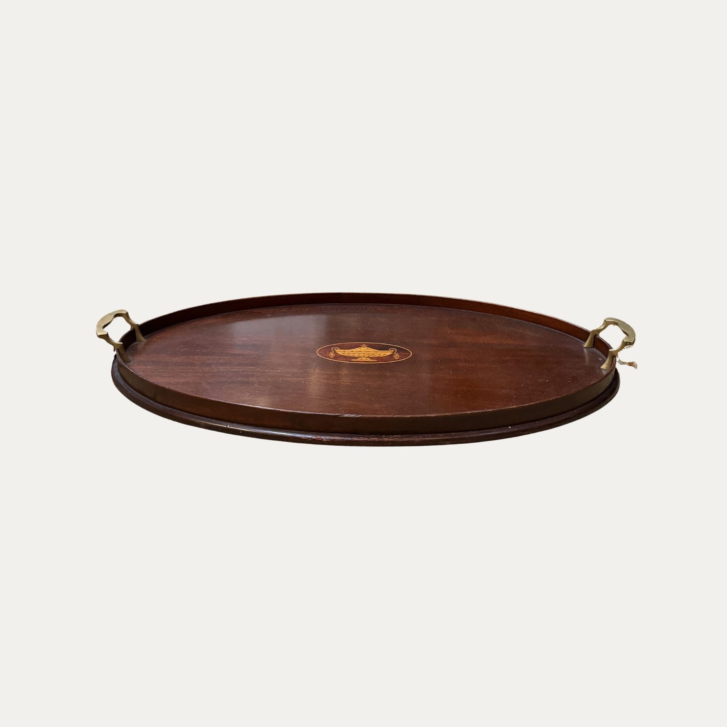 Antique English Mahogany Tray with Inlay